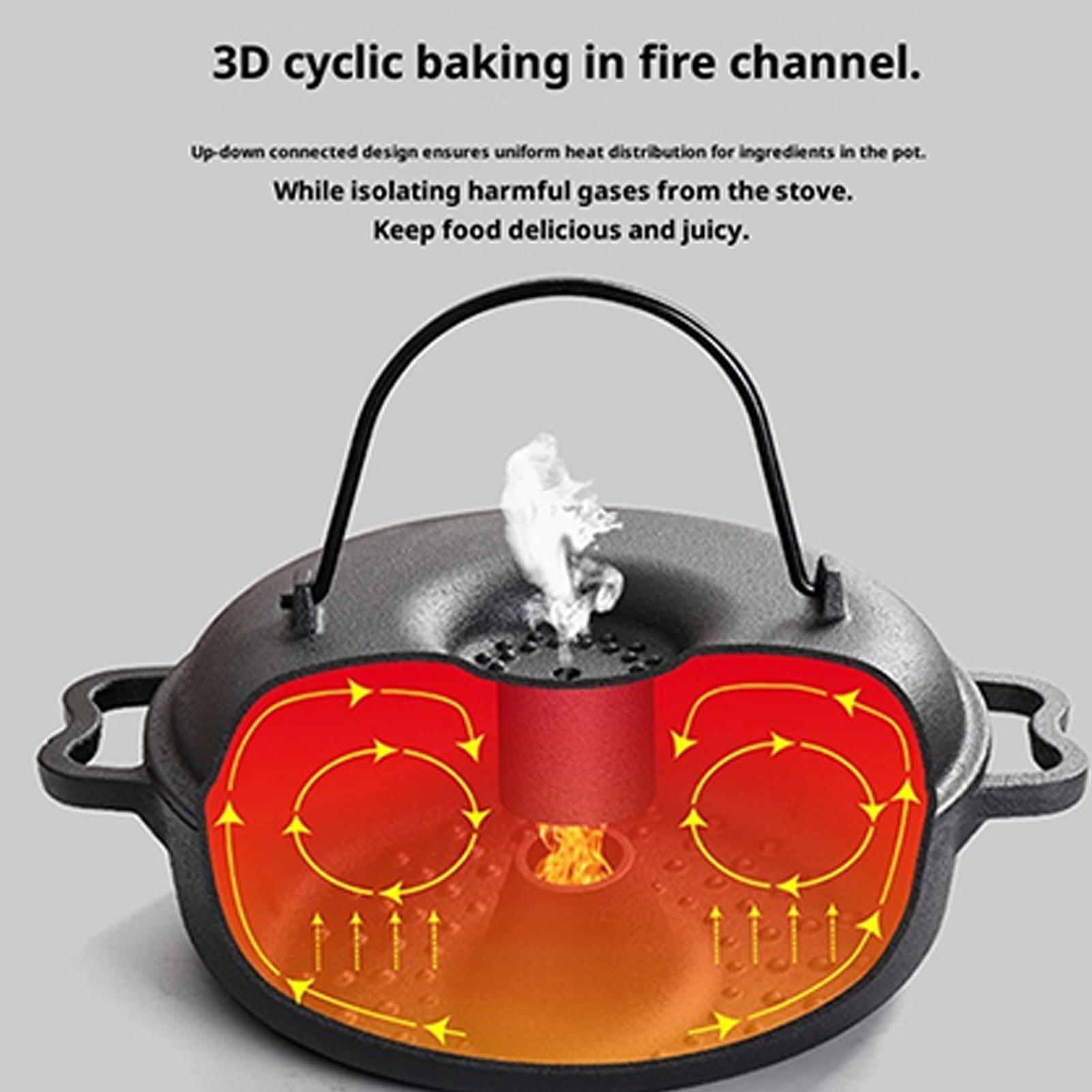 Camping Cooking Pot - Cauldron Pot for Cooking Non-Stick Cookware