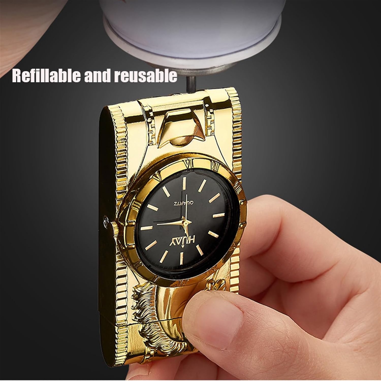 Camping Cooking Candle - No-Butane Horse Head Clock-shaped Lighter, Direct