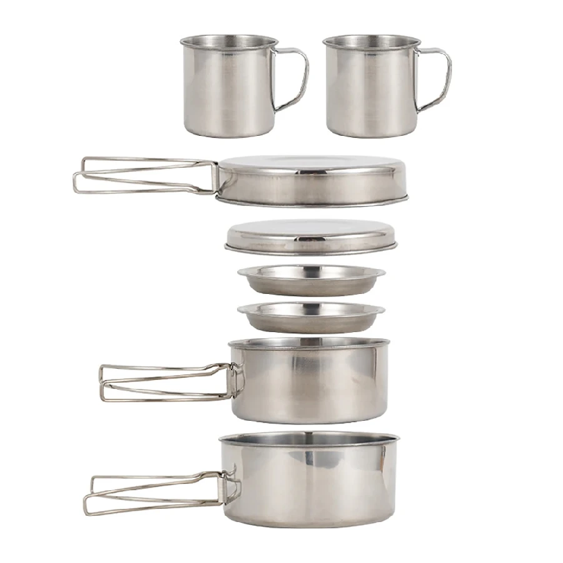 8pcs/Set Camping Cookware Mess - Camping Cooking Pots And Pans review and price
