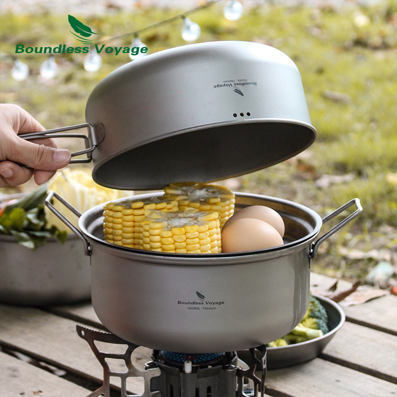 Boundless Voyage Titanium Stea - Camping Cooking Pots And Pans review and price