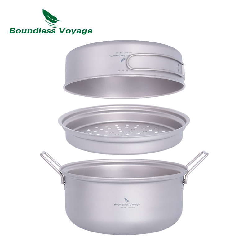 Boundless Voyage Titanium Stea - Camping Cooking Pots And Pans review and price