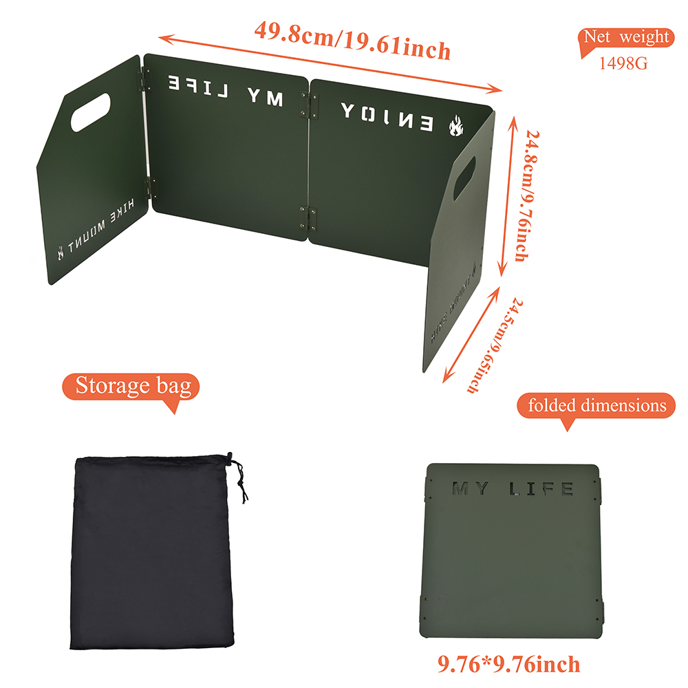 4-Section Folding Gas Stove Wi - Camping Cooking Windscreen review and price