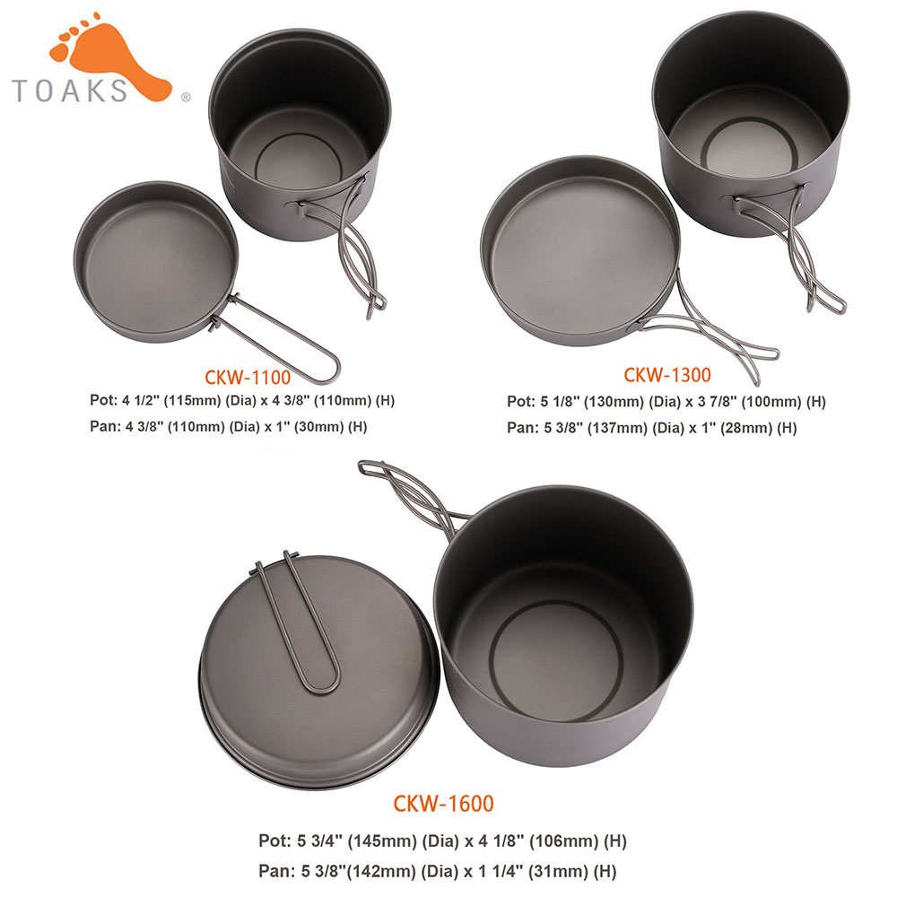 TOAKS Cookware Set Ultralight  - Camping Cooking Sets review and price
