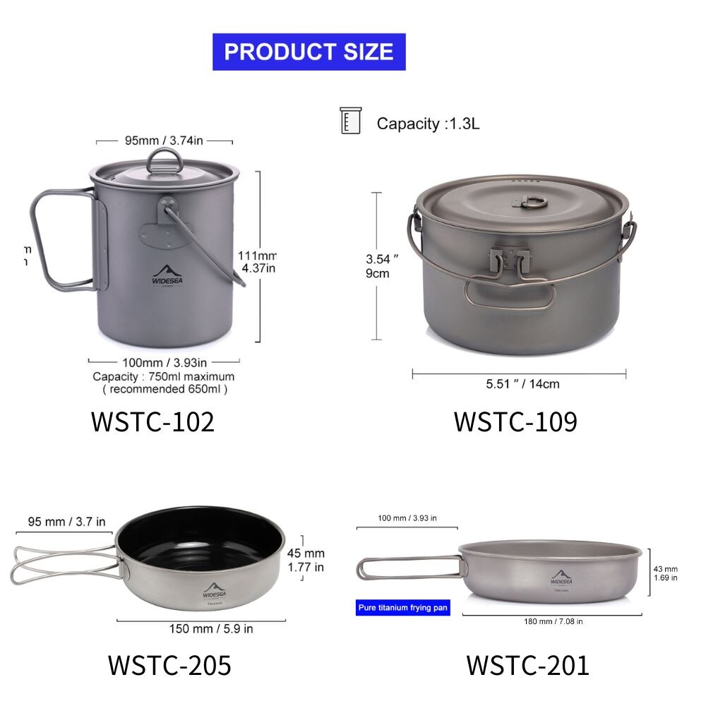 Widesea Camping Tableware Tita - Camping Cooking Frying Pan review and price