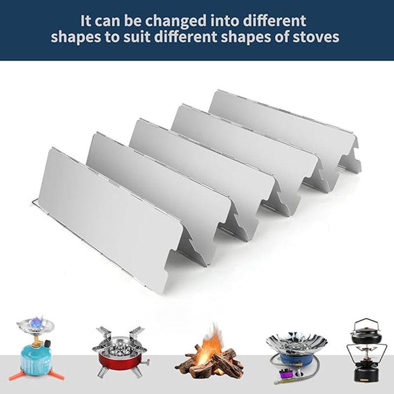 10 Plates Gas Stove Wind Shiel - Camping Cooking Windscreen review and price