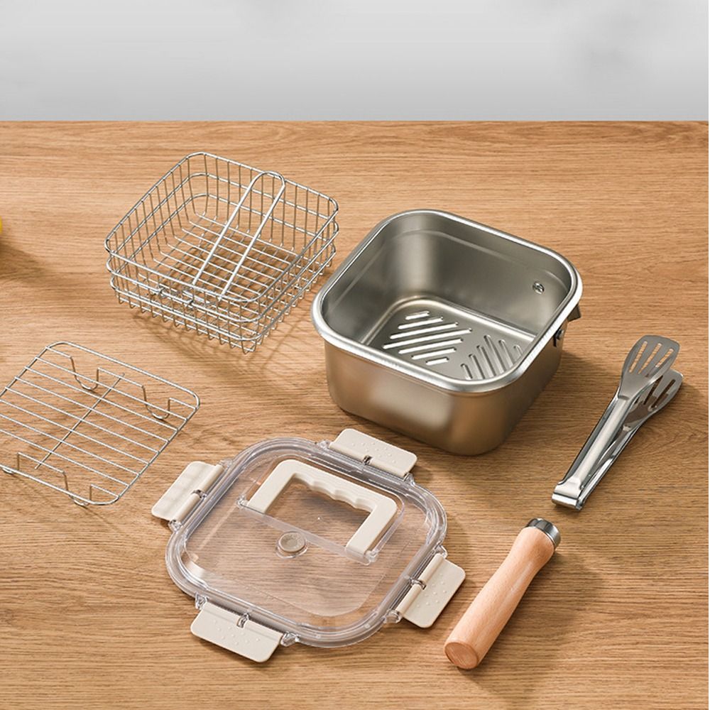 Portable Stainless Steel Fryin - Camping Cooking Frying Pan review and price