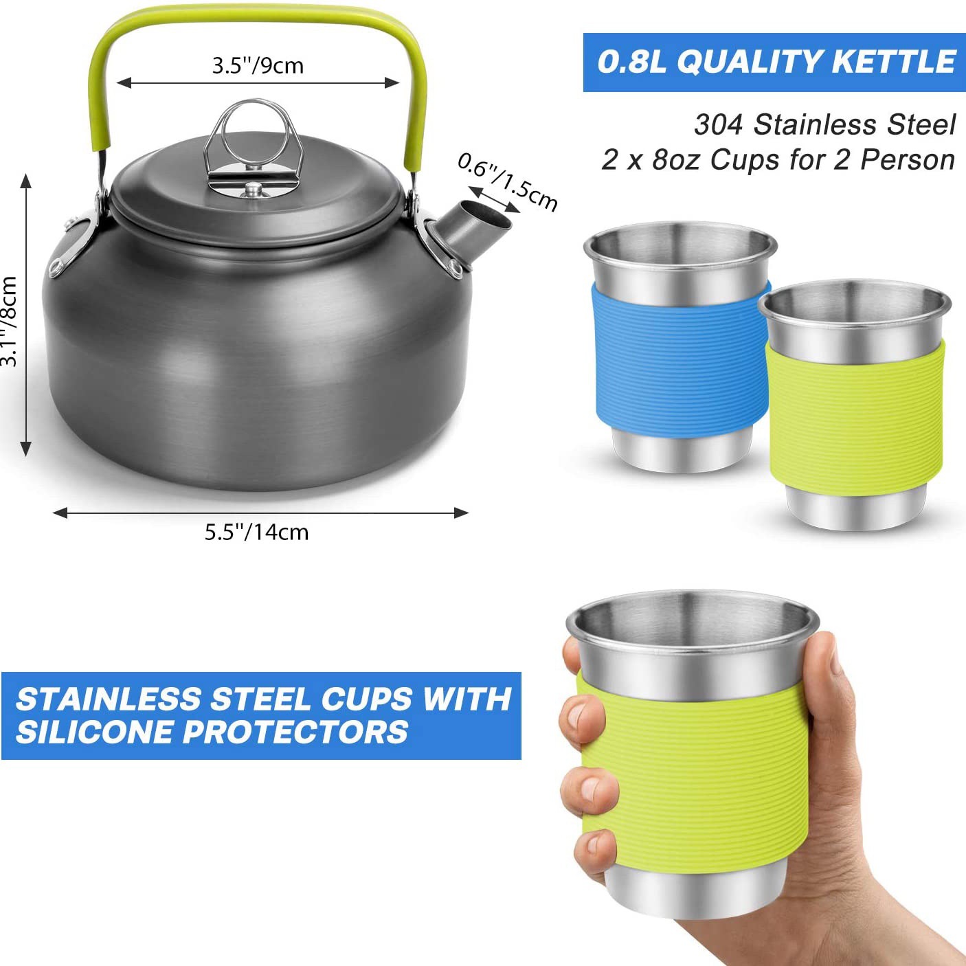 Complete 2-3 Person Camping Co - Camping Cooking Pots And Pans review and price