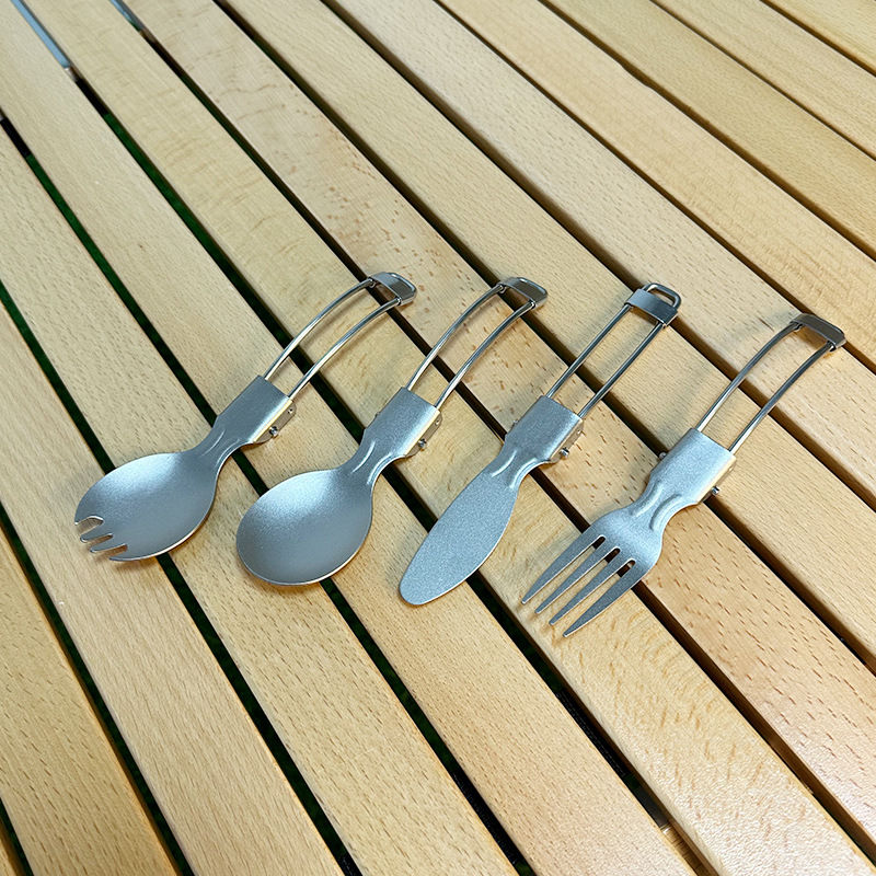 Pure Titanium Folding Spoon an - Camping Cooking Knife Set review and price
