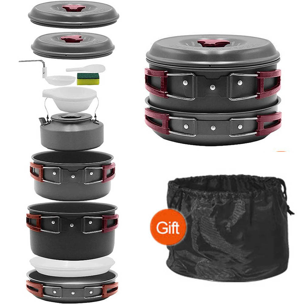 Outdoor cooking 3-4 person pic - Camping Cooking Pots And Pans review and price