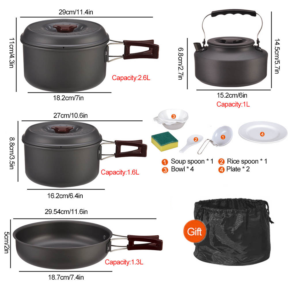 Outdoor cooking 3-4 person pic - Camping Cooking Pots And Pans review and price