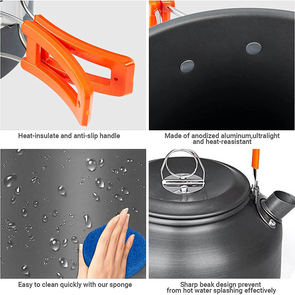 1pcs/1set Camping Cookware Kit - Camping Cooking Pots And Pans review and price