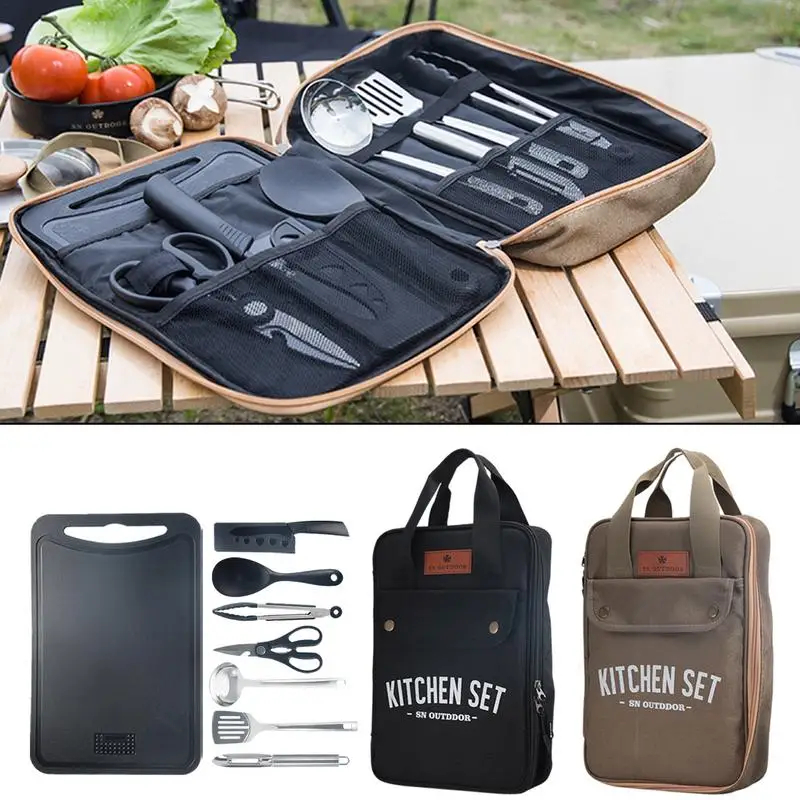 8pcs Camping Kitchen Cookware  - Camping Cooking Pots And Pans review and price