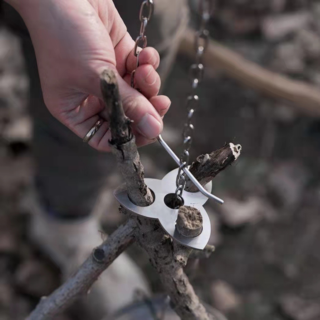 Stainless Steel Camping Tripod - Camping Cooking Pots And Pans review and price