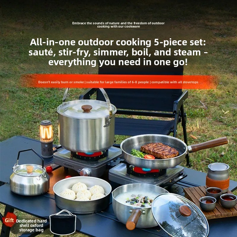 Portable Camping Cookware Set  - Camping Cooking Frying Pan review and price