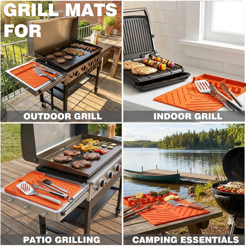 Silicone Grill Mats or Griddle - Camping Cooking Grill review and price