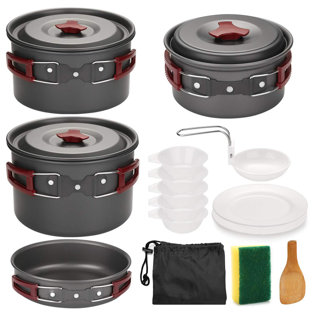 Outdoor Camping Cookware Kit N - Camping Cooking Pots And Pans review and price