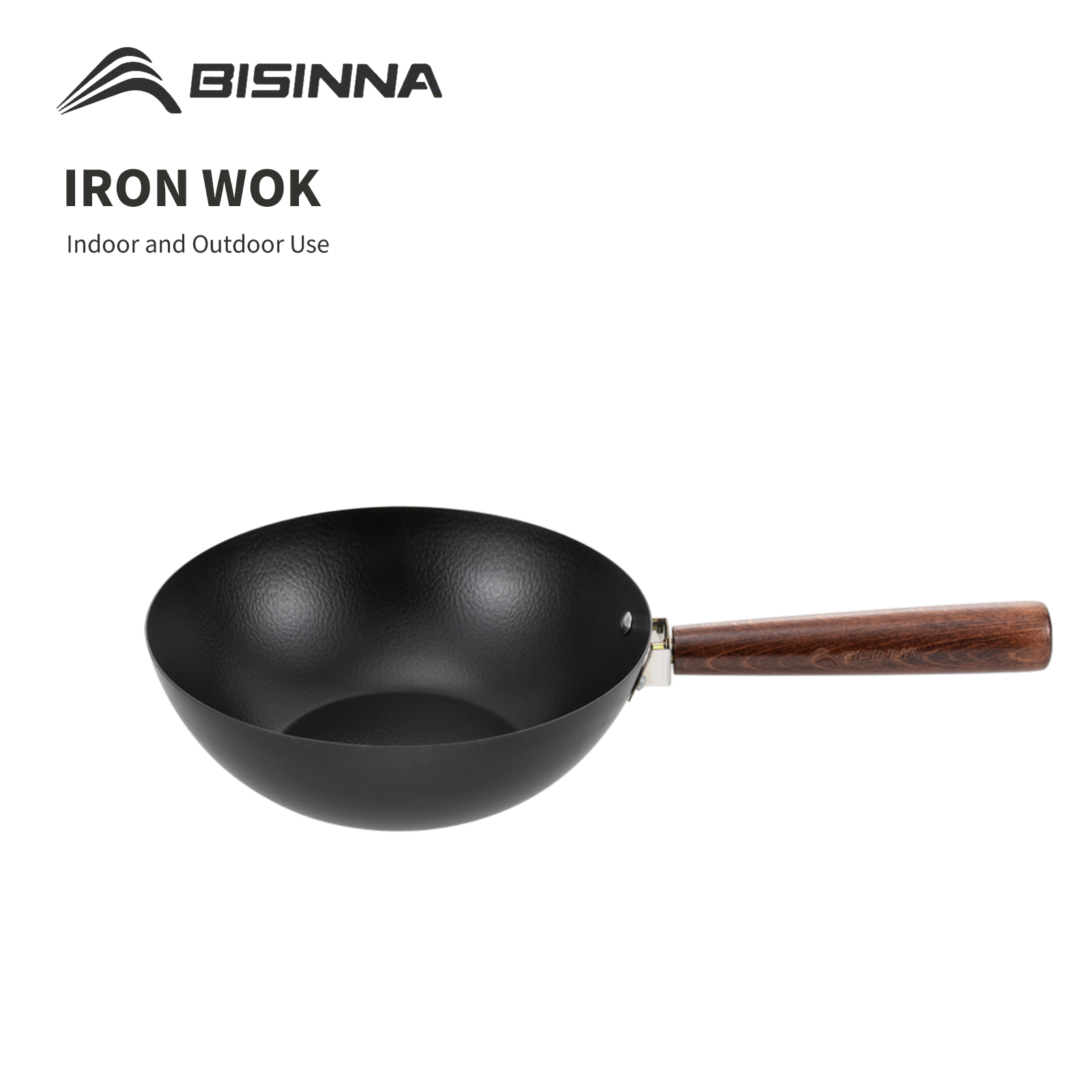 BISINNA 24cm Iron Wok Kitchen  - Camping Cooking Candle review and price